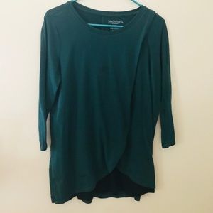 Dark Jade Green Nursing Quarter Sleeve Shirt
